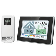 Station Meteo Interieur Exterieur LCD Couleur Thermometre Hygrometre Sans Fil