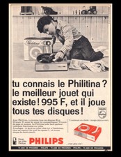 PUB / PUBLICITE / AD  PHILIPS Jouet Le PHILITINA tourne-disques  Vintage 1966