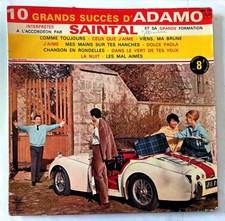 Disque Vinyles 33 1/3 Trs 25 Cm 10 Succès Adamo Accordéon OXLT 142 Trianon