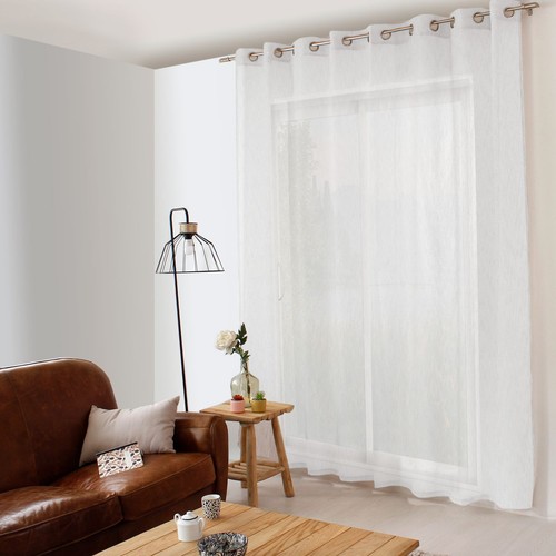 Rideau voilage xxl effet lin - voilage,