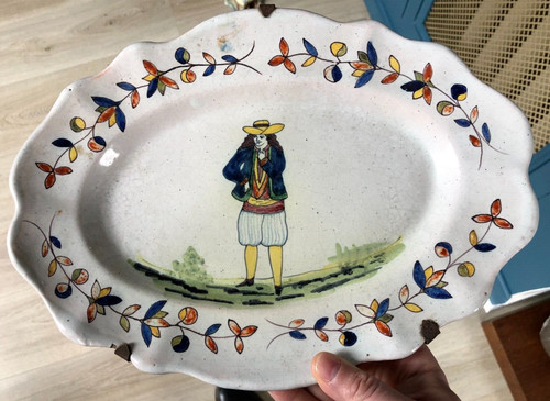 Plat faience xix - plat, xix-xxéme