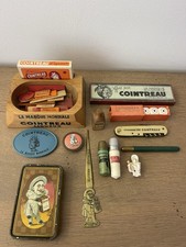 Rare, Lot d’objets COINTREAU, No Plâtre Latex Publicitaire Plaque Émaillée