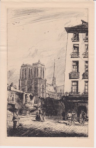 Herscher eau forte - e.herscher,, eau-forte