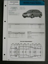 Fiche technique automobile carrosserie SKODA FABIA Sedan