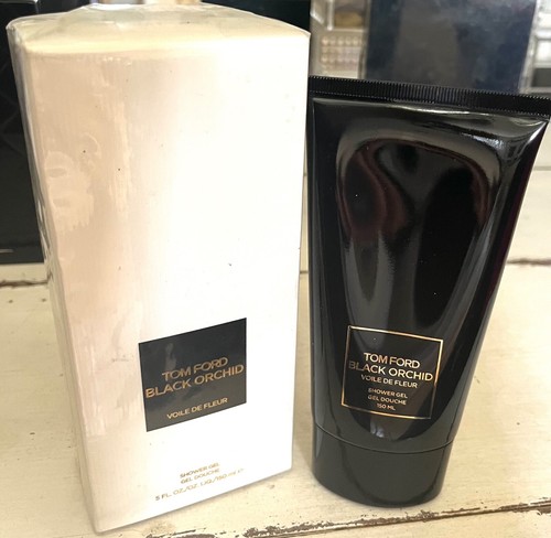 Black orchid voile fleur - black, de