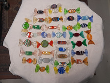 LOT DE 33 BONBONS EN VERRE DE MURANO VINTAGE CIRCA 1990 TBE