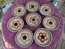 8 Assiettes Plates Faience