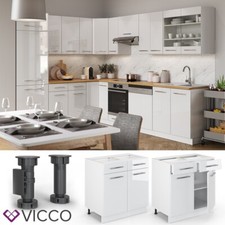 Meuble sous-plan 80 cm Meuble de cuisine Kitchenette Fame-Line blanc VICCO