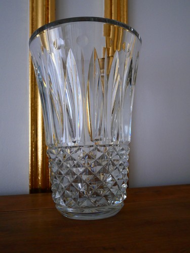 Vase droit cristal taillé