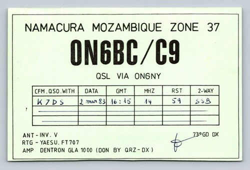 Ham radio qsl on6bc - ham,