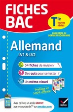 Fiches bac Allemand Tle (LV1 & LV2): fiches de révision Terminale toutes sér