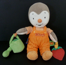 93. DOUDOU TCHOUPI & DOUDOU Nicotoy arrosoir fraise salopette orange 28cm  TTBE