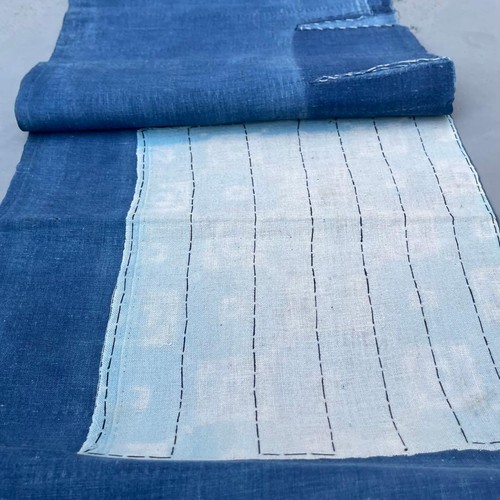 Ancien futon coton teint - ancien,