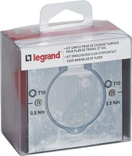 Legrand Kit prise de courant inox IP44  surface pour  sol et plan de travail