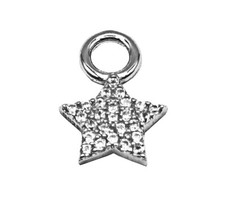 Charms Pendentif Étoile Petit avec Zircons en Argent 925 - Collection Hoops