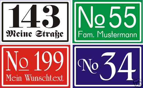 Panneau numéro maison - numéro, de