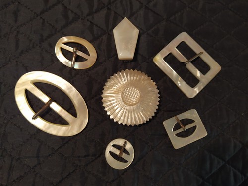 Lot boucles ceinture nacre - boucles,