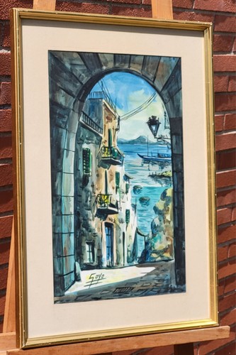 Tableau aquarelle signée goyo - tableau,