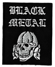 Ecusson patche black metal skull thermocollant patch déco personnaliser 