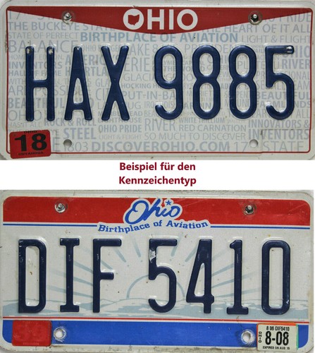 Plaque immatriculation ohio - plaque,