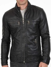 Veste moto vintage homme