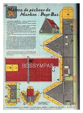1964 DOCUMENT (ref Irf  08)  DECOUPAGE  MAISON PECHEUR MARKEN PAYS-BAS  1page