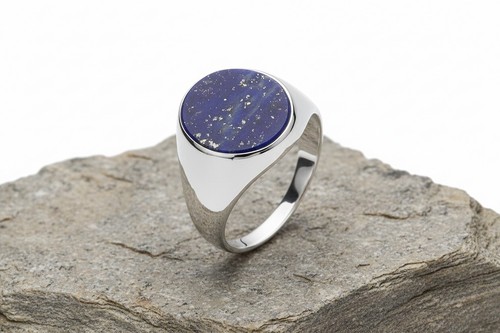Bague chevalière ovale homme