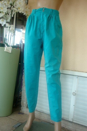 Pantalon vintage vert 38 - vintage,