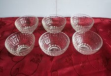 Biscuit GONDOLO ensemble de 6 bols en verre moulé des années 1950 à 1960