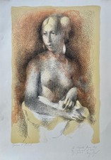 Manolo RUIZ PIPO - Estampe originale -Lithographie - Portrait de Femme
