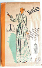 👉 1021 Ancien PATRON PARIS LUXE VINTAGE FRENCH Chemise de nuit T44