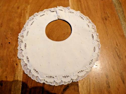 Linge ancien bavoir coton - bavoir, en