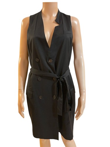 Ikks robe noire sans manche - noire,