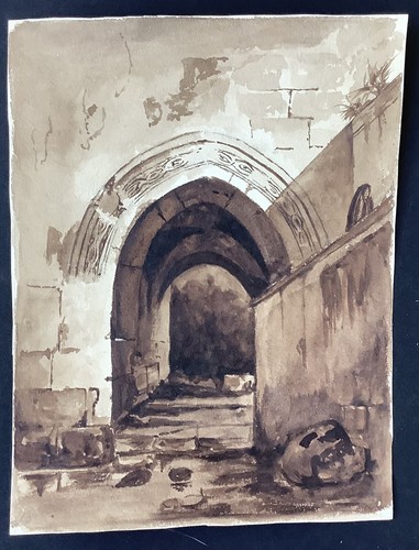 Superbe dessin lavis encre - lavis, d’encre