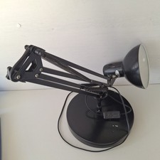 Ancienne lampe de bureau architecte vintage ALUMINOR 2 bras orientable noire