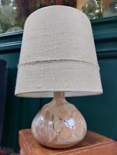 Céramique La Roue Vallauris Lampe Décor Floral Signée