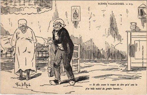 Cpa scenes villageoises - scenes,