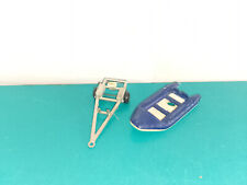 0303246 Voiture miniature Majorette remorque bateau canoé zodiac