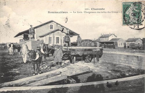 Cpa roumazieres gare - cpa,
