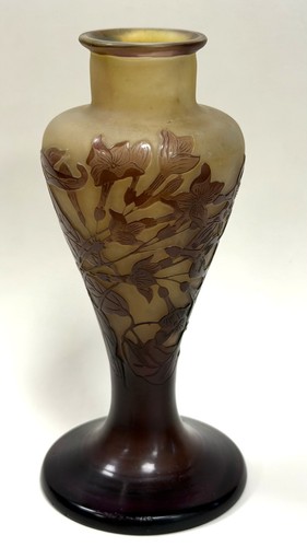 Vase galle decor floral - a,
