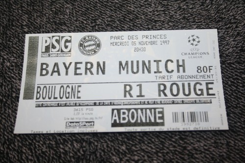 Ticket psg v - ticket,