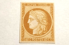 FRANCE 1849 - 40c bistre jaune