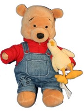 Collector Peluche Doudou  Winnie l'Ourson Fermier Canard 20 cm Disney Store