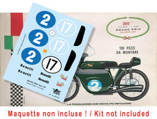 [FFSMC Productions] Decals Benelli 350cc GP 4 cyl.  1/9 (pour Protar)