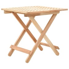 Table d'Appoint Pliante Bois de Noyer Massif Table Auxiliaire Meuble vidaXL