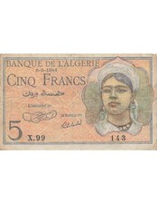 Algérie 5 Francs - Jeune