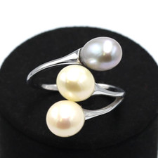 Bague Avec Trois Perles Goutte