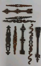 Lot De 9 Pentures , charnière,s, gonds, anciennes en fer Forgé ancienne 