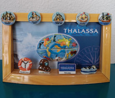 PRESENTOIR 15 fèves MAPPEMONDE PUZZLE  BATEAUX  THALASSA/FRANCE