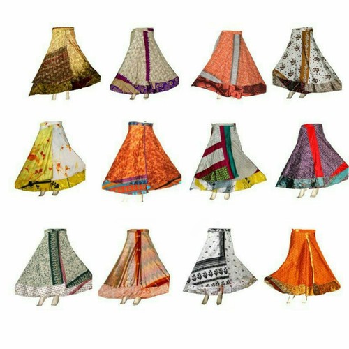 Jupe soie vintage indienne - soie,